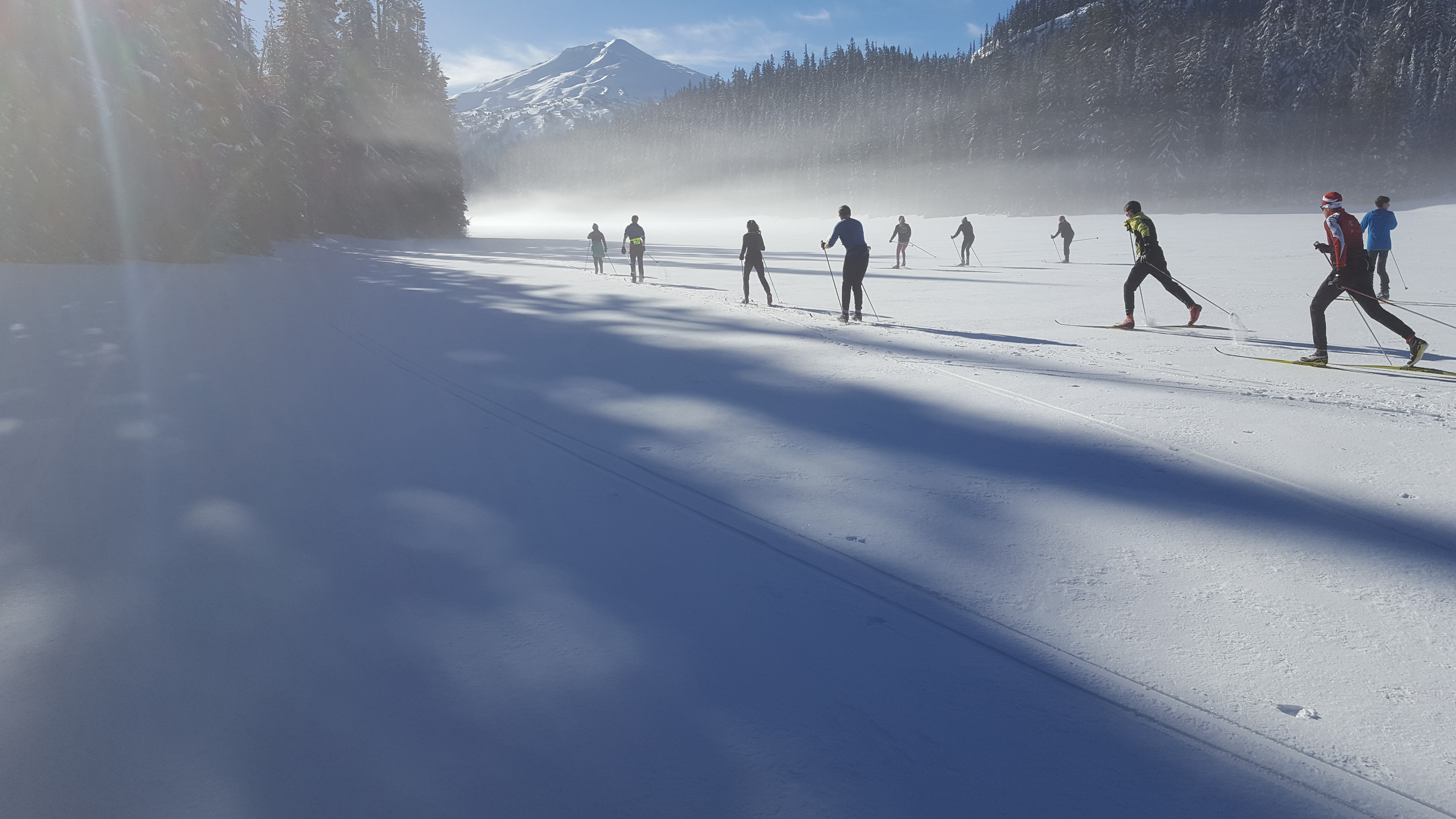 Skiing on Todd Lake